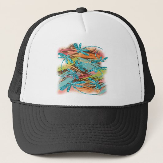 Draquelly Turquoise Splash Truckerkappe (Vorderseite)
