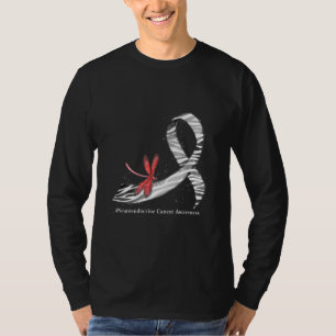 Draquelly Zebra Ribbon Neuroendokrin Cancer Aware T-Shirt
