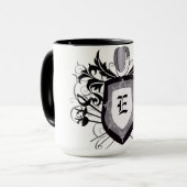 Drastische 3 Waffen, die Wappen-Weiß-Tasse Tasse (Vorderseite Links)