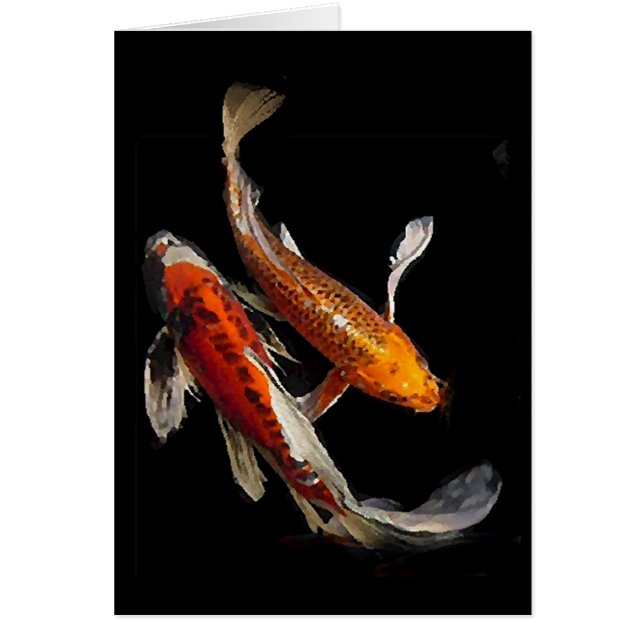 Drastische Koi Paare mit japanischem Sprichwort (Vorne)