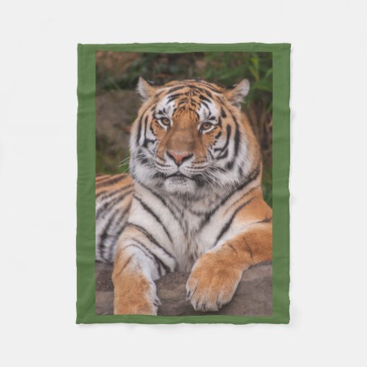 Drastische stillstehende Tiger-Fleece-Decke Fleecedecke (Vorderseite)