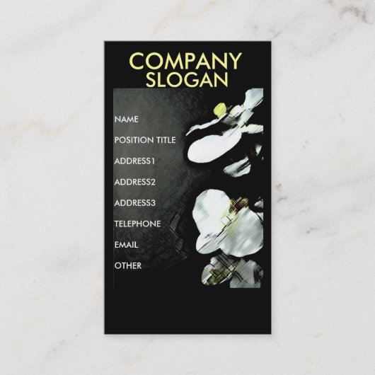 drastische Visitenkarte (Vorderseite)