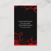 Drastischer roter Wirbel:: Visitenkarte-Schablone Visitenkarte (Rückseite)