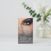 Drastisches Grau des blaue Augen-Maskenbildners | Visitenkarte (Stehend Vorderseite)