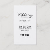 Drastisches Pink des blaue Augen-Maskenbildners | Visitenkarte (Rückseite)