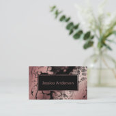 Drastisches Rosen-Gold und Schwarzes gemarmorte Visitenkarte (Stehend Vorderseite)