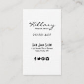 Drastisches Rot des blaue Augen-Maskenbildners | Visitenkarte (Rückseite)