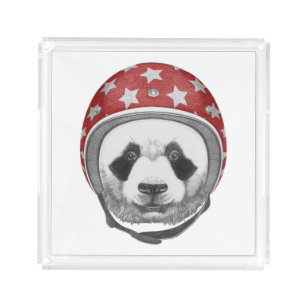 Draufgänger-Panda Acryl Tablett
