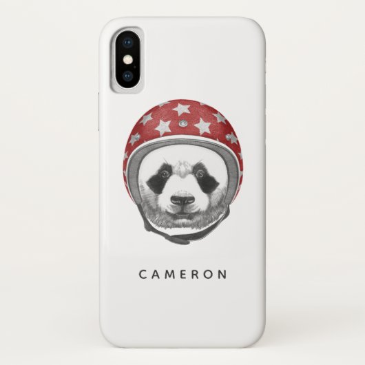 Draufgänger-Panda | addieren Ihren Namen Case-Mate iPhone Hülle (Rückseite)