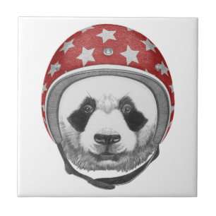Draufgänger-Panda Fliese