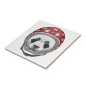 Draufgänger-Panda Fliese (Seite)