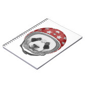Draufgänger-Panda Notizblock (Linke Seite)
