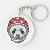 Draufgänger-Panda Schlüsselanhänger (Rückseite)