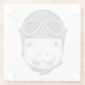 Draufgänger-Schwein Glasuntersetzer (Rückseite)
