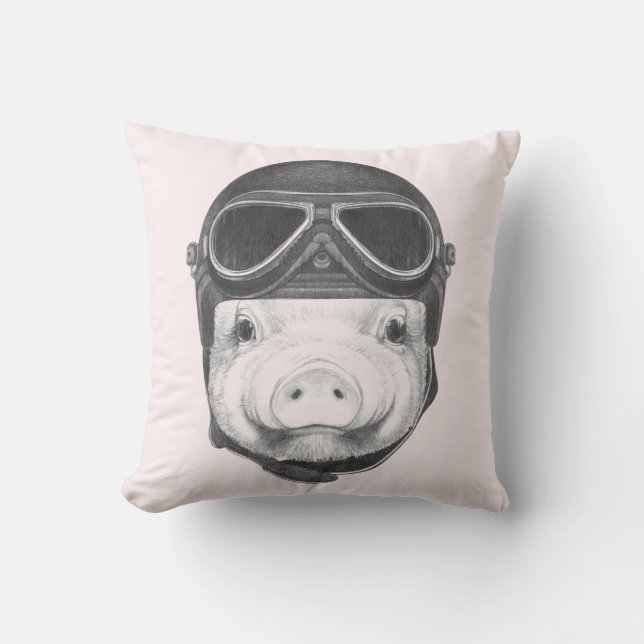 Draufgänger-Schwein Kissen (Vorderseite)
