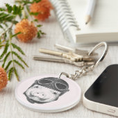 Draufgänger-Schwein Schlüsselanhänger (Vorderseite rechts)