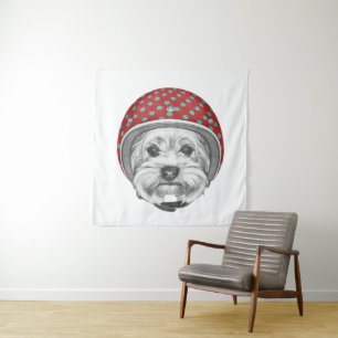 Draufgänger Yorkshires Terrier Wandteppich