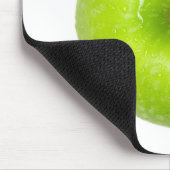 Draufsicht des grünen Apfels Mousepad (Ecke)