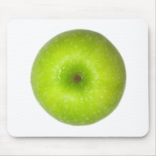 Draufsicht des grünen Apfels Mousepad