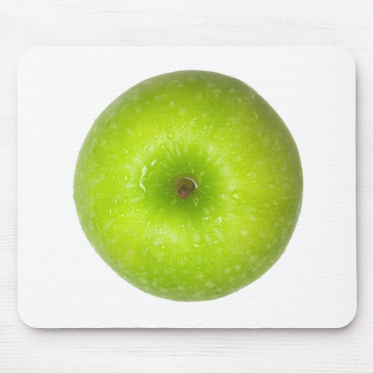 Draufsicht des grünen Apfels Mousepad (Vorne)