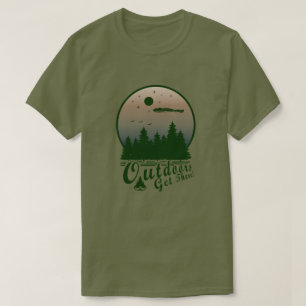 Draußen ankommen! Grün T-Shirt