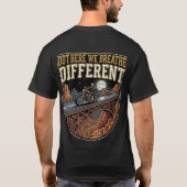 Draußen atmen wir anders Biker T-Shirt (Rückseite)