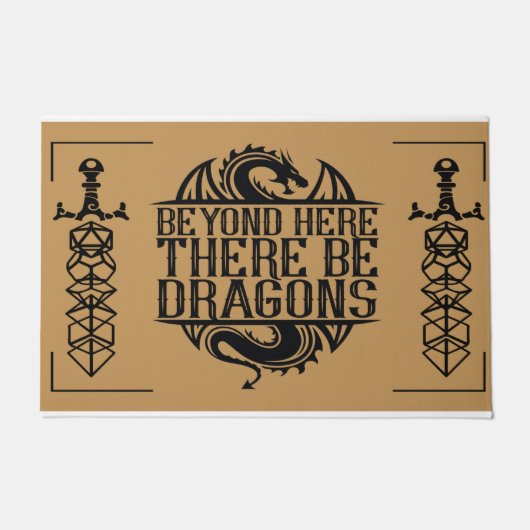 Draußen gibt es Dragon|Dungeon Dragon Doormat Fußmatte (Vorderseite)