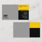 Draußen - grau, orange und schwarz visitenkarte (Vorne/Hinten)