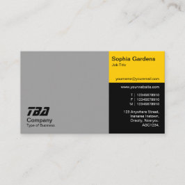 Draußen - grau, orange und schwarz visitenkarte