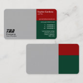 Draußen - Grau, Ruby Red und Dk Green Visitenkarte (Vorne/Hinten)