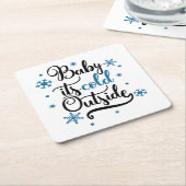 draußen kalt rechteckiger pappuntersetzer (angewinkelt)