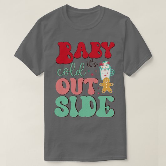 draußen kalt T-Shirt (Design vorne)