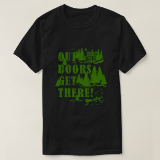 Draußen kommen Sie dorthin! Grüne Collage T-Shirt
