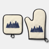 Draußen kommen Sie dorthin! Ofenhandschuh & Topflappen-Set (Vorderseite)