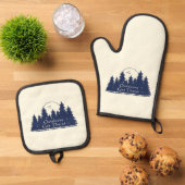 Draußen kommen Sie dorthin! Ofenhandschuh & Topflappen-Set (Oben Unten)