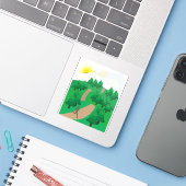 Draußen laufen aufkleber (Laptop mit iPhone)