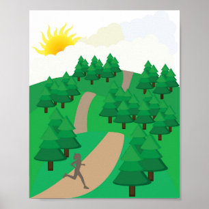 Draußen laufen poster