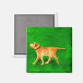 Draußen mit dem Hund spazieren gehen Magnet (Vorderseite/Rückseite)