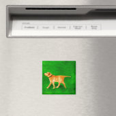 Draußen mit dem Hund spazieren gehen Magnet (In Situ (Geschirrspüler))