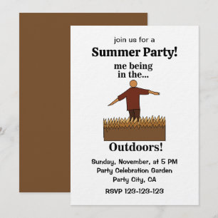 Draußen Natur Spaß Sommerparty Einladung