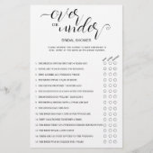 Draußen oder unter und würde sie eher Duschspiele Flyer (Vorne)