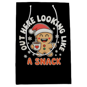 Draußen sehe ich aus wie ein Snack Lebkuchen Kaffe Mittlere Geschenktüte