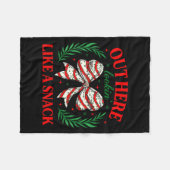 Draußen sehe ich aus wie ein Snack Lustiger Weihna Fleecedecke (Vorderseite (Horizontal))