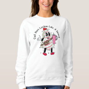 Draußen sehe ich aus wie ein Snack - Weihnachtsbau Sweatshirt