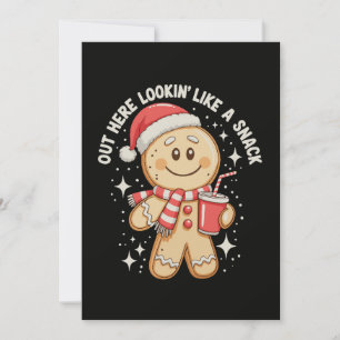 Draußen sehe ich wie ein Snack Lebkuchen Weihnacht Einladung