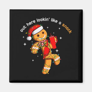 Draußen sehe ich wie ein Snack lustiges Xmas-Licht Magnet