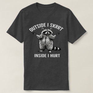 Draußen skrrt, drinnen tu ich weh, Waschbär vintag T-Shirt