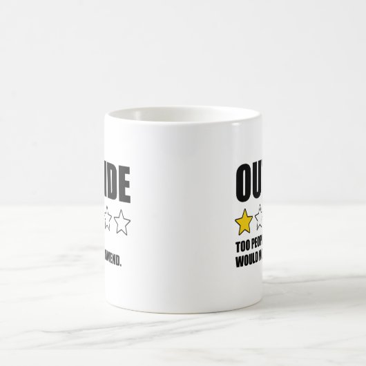 Draußen - zu Leute. würde nicht empfohlen Kaffeetasse (Mittel)