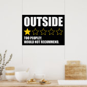 Draußen - zu Leute. würde nicht empfohlen Poster (Küche)