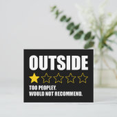 Draußen - zu Leute. würde nicht empfohlen Postkarte (Stehend Vorderseite)